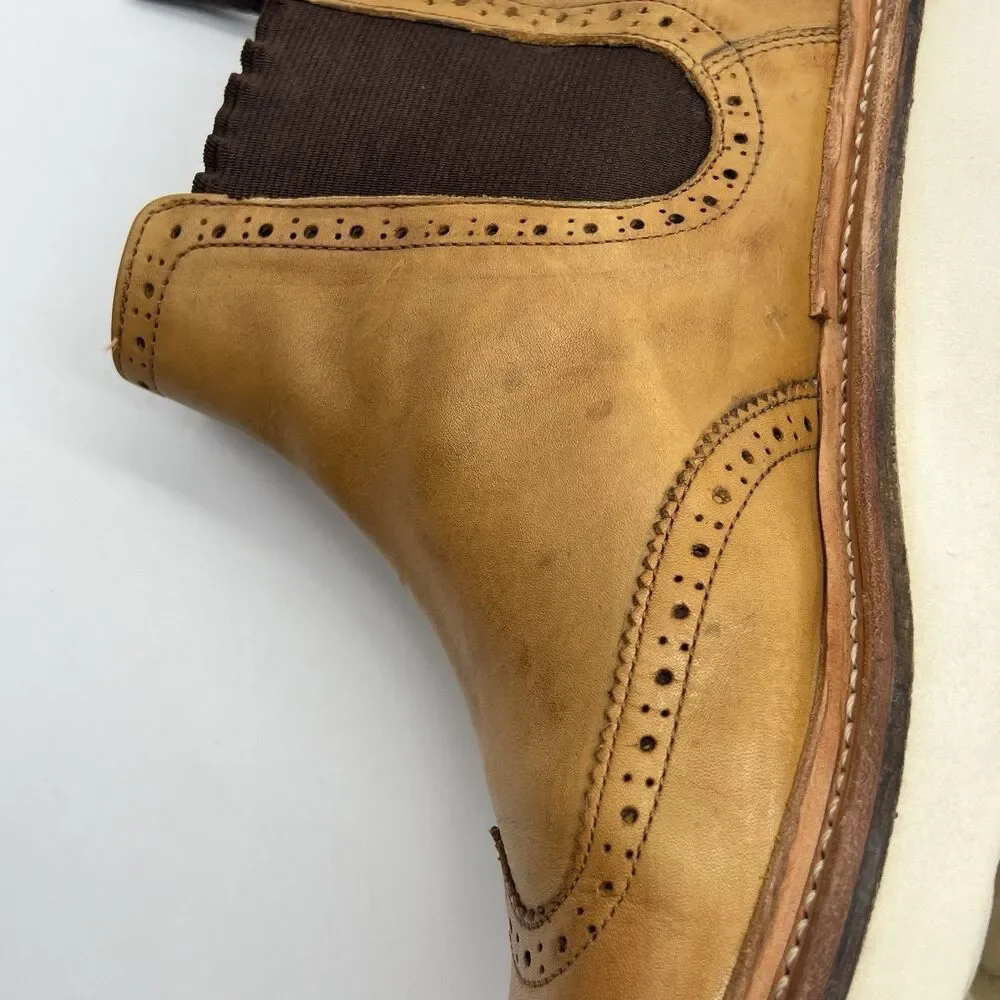 Grenson Men’s Uk 5.5 D Tan Leather Chelsea Boots Goodyear Welt Extralight Soles